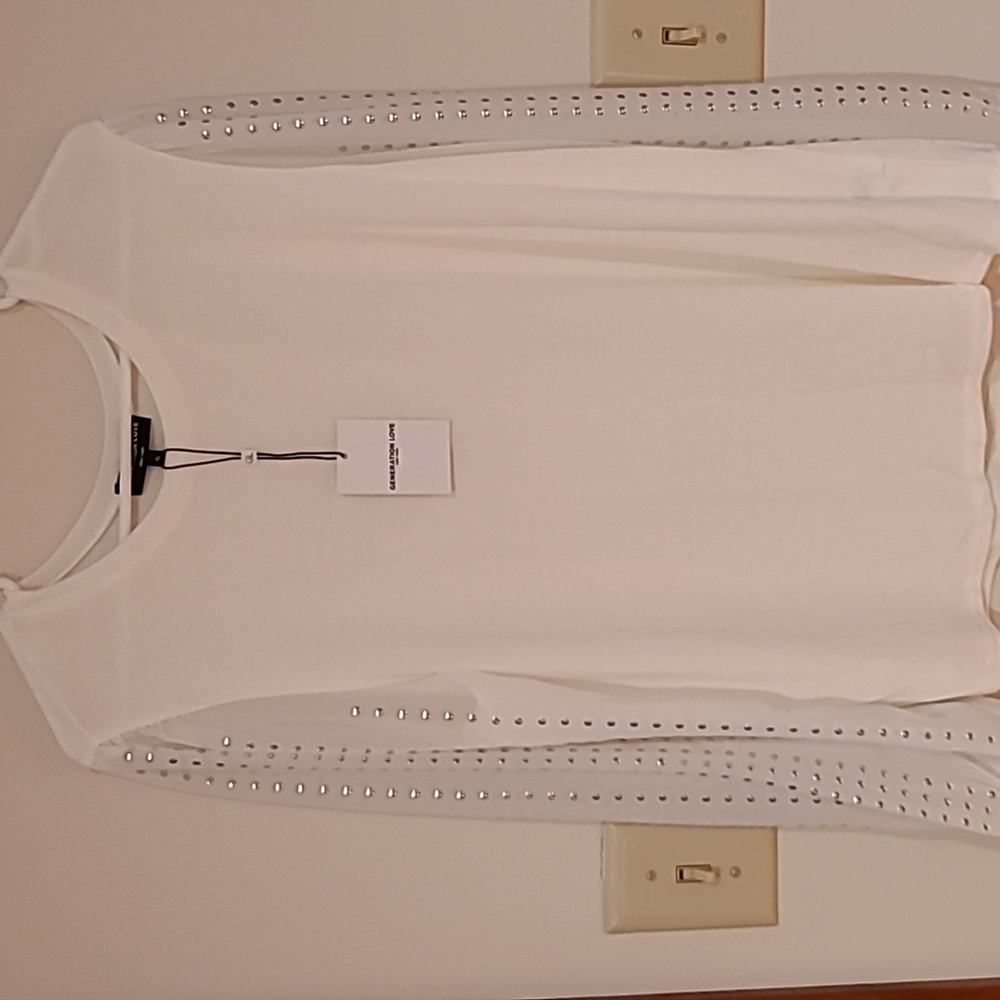 New with tags Generation Love long sleeve studded shirt, size XL